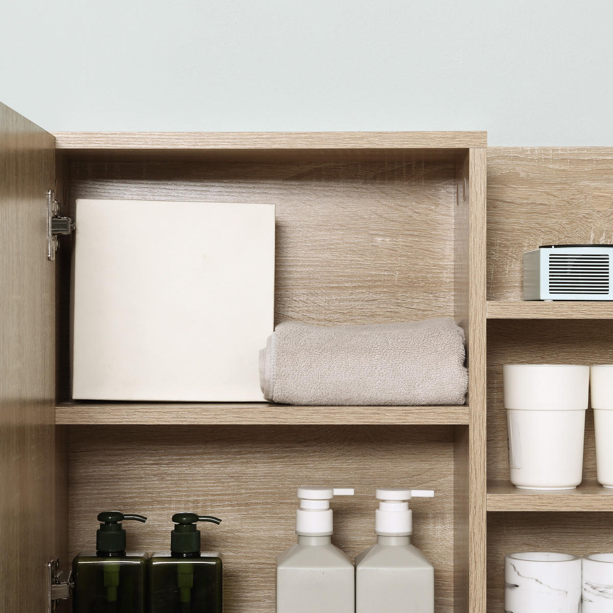 SPIEGELSCHRANK Eiche-Optik - Naturfarben, Holzwerkstoff (60/50/18cm) - PANGIVO