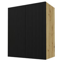 KÜCHENHÄNGESCHRANK Lamello W3/60 Schwarz Matt / Eiche Artisan 60 / 32,5 / 72cm - Eichefarben/Schwarz, Holz/Holzwerkstoff (60/72/32.5cm) - Feldmann-Wohnen