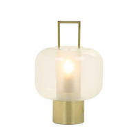 TISCHLEUCHTE ARTUROS Ø29,5 x 46 cm, Metall, Glas, Bronze - Goldfarben, Glas (46/29.5/46cm) - Light & Living