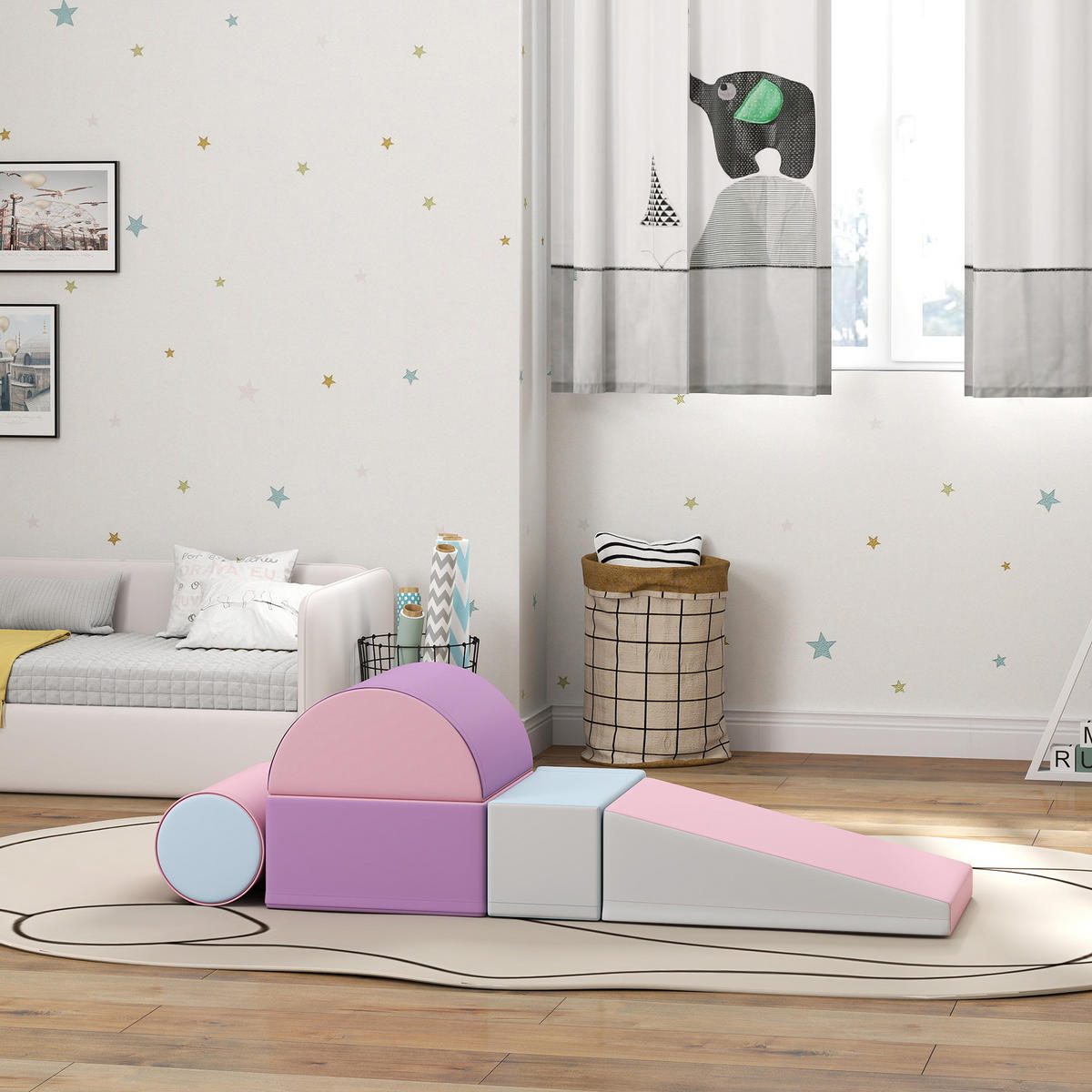 BAUSTEINSET - Pink, Kunststoff (40.6/20.3/40.6cm) - HOMCOM