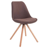 BESUCHERSTUHL Toulon Stoff, Gestell Buchenholz Natura Rund Braun - Braun/Naturfarben, Holz/Buchenholz (48/83/56cm) - TPFLiving