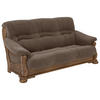 SOFA 3-Sitzer Katlin Bezug Flockstoff Eiche rustikal P43 / braun - Braun, Kunststoff (205/95/95cm) - 58aufmkessel