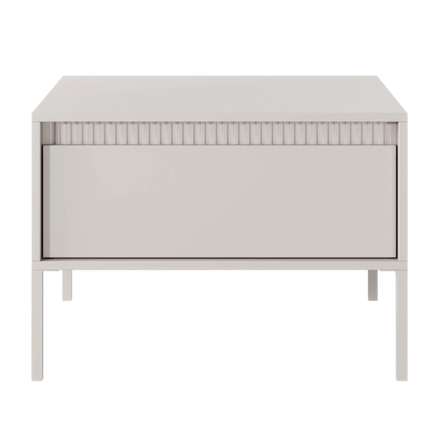 COUCHTISCH Falsetto in Beige mit Schublade 68x68 cm - Beige, Holzwerkstoff/Metall (68/68/48.4cm) - Selsey