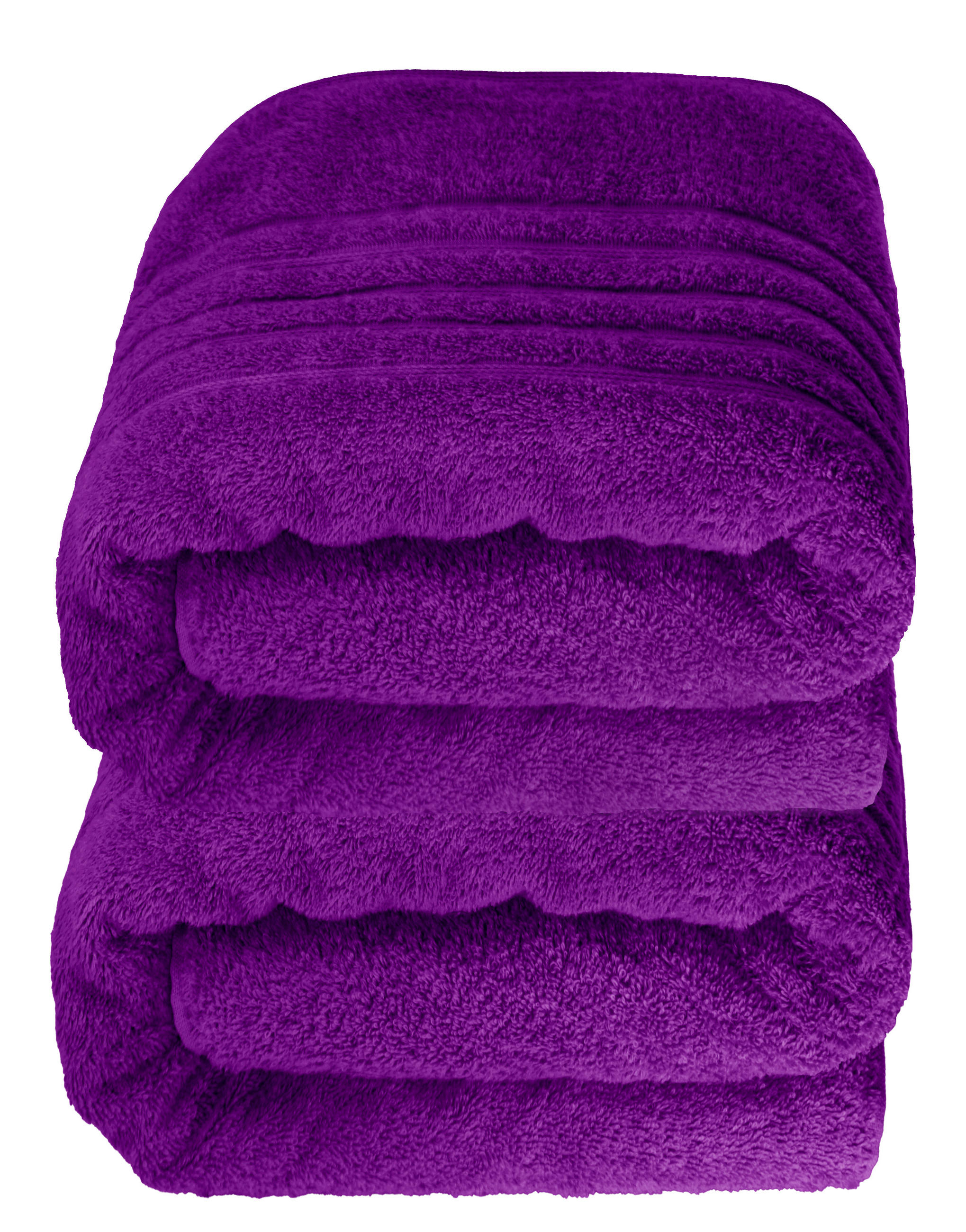 SAUNATUCH 80x200 cm 2er Set London Aubergine Lila - Aubergine, Textil (80/200cm) - Lashuma
