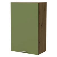 HÄNGESCHRANK Brerra W4/60/1 Eiche Artisan / RAL 6025 farngrün Matt 60 / 32,5 / 96cm - Eiche Artisan/Grün, Holz/Holzwerkstoff (60/96/32.5cm) - Feldmann-Wohnen