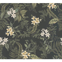 VLIESTAPETE Grün 53/1005 cm - Schwarz, Textil (53/1cm) - KUNSTLOFT