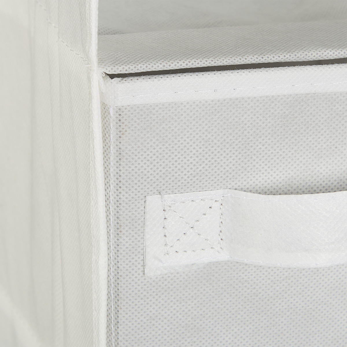 ZÁVESNÝ regál - biela, textil/vlnitá lepenka (14.5/82/30cm) - Relaxdays