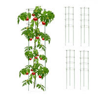 5xRANKHILFE - Dunkelgrün, Kunststoff/Metall (28/120/28cm) - Relaxdays