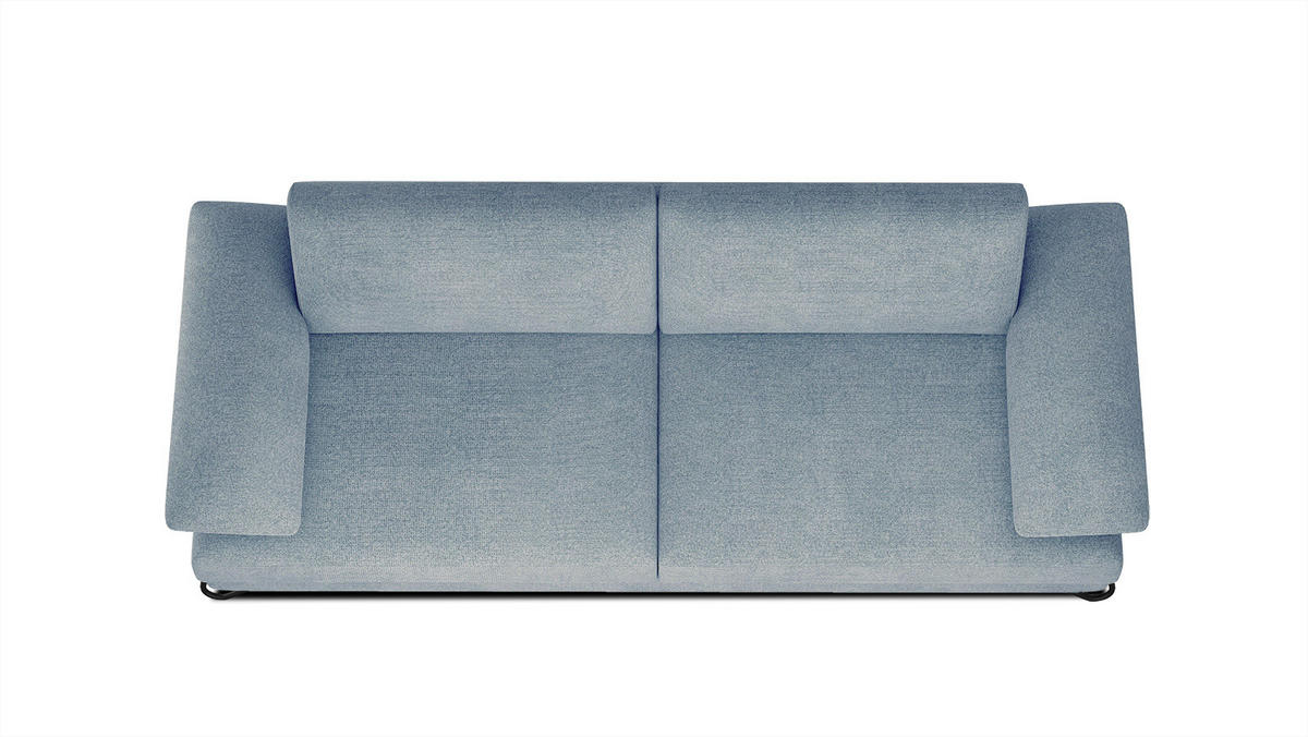 SOFA LORI 3-Sitzer, mintgrün - Schwarz/Mintgrün, Holzwerkstoff/Textil (245/87/96cm) - Courtois Laville