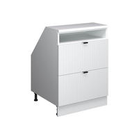 ORMARIĆ ZA KOSI KROV S LADICAMA Rion Bijeli grebeni 60 x 81.6 cm s 2 ladice, korpus ormara dubine 60 cm - bijela, drvni materijal (60/83.8/60cm) - Vicco