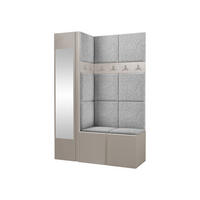 GARDEROBEN-SET Orion X - Kaschmir/Hellgrau, Holzwerkstoff/Kunststoff (124/186/46cm) - MIRJAN24