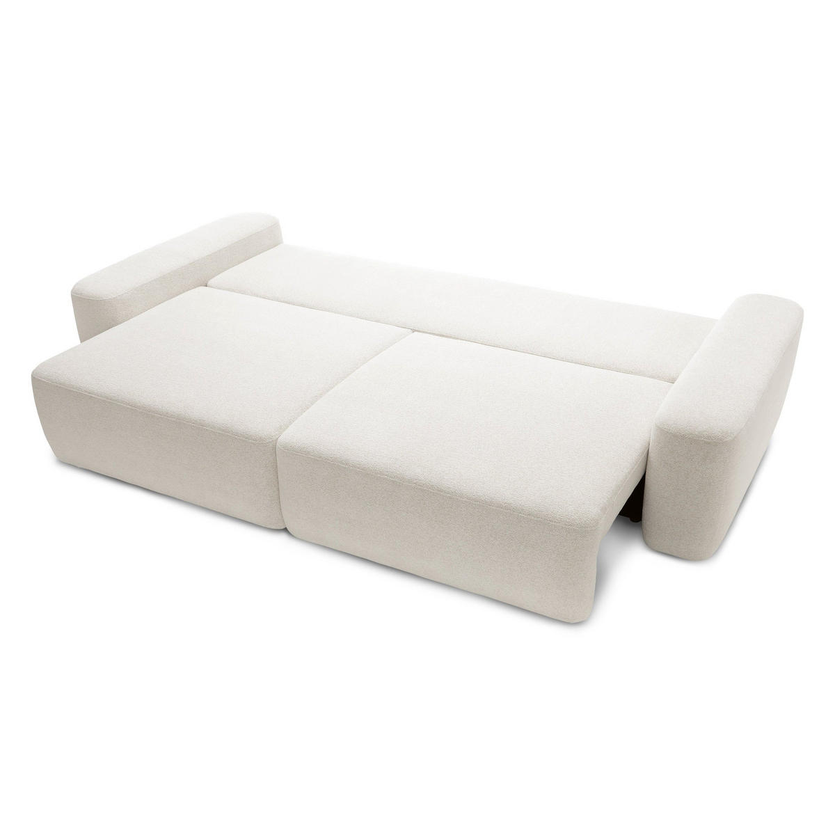 SOFA Bamby Morgentau - Hellgrau, Textil (257/82/105cm) - Pillovely