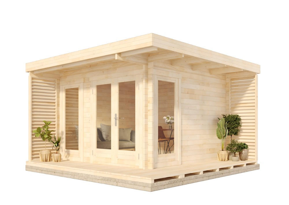 Alpholz Gartenhaus Natur 400x228x400 cm