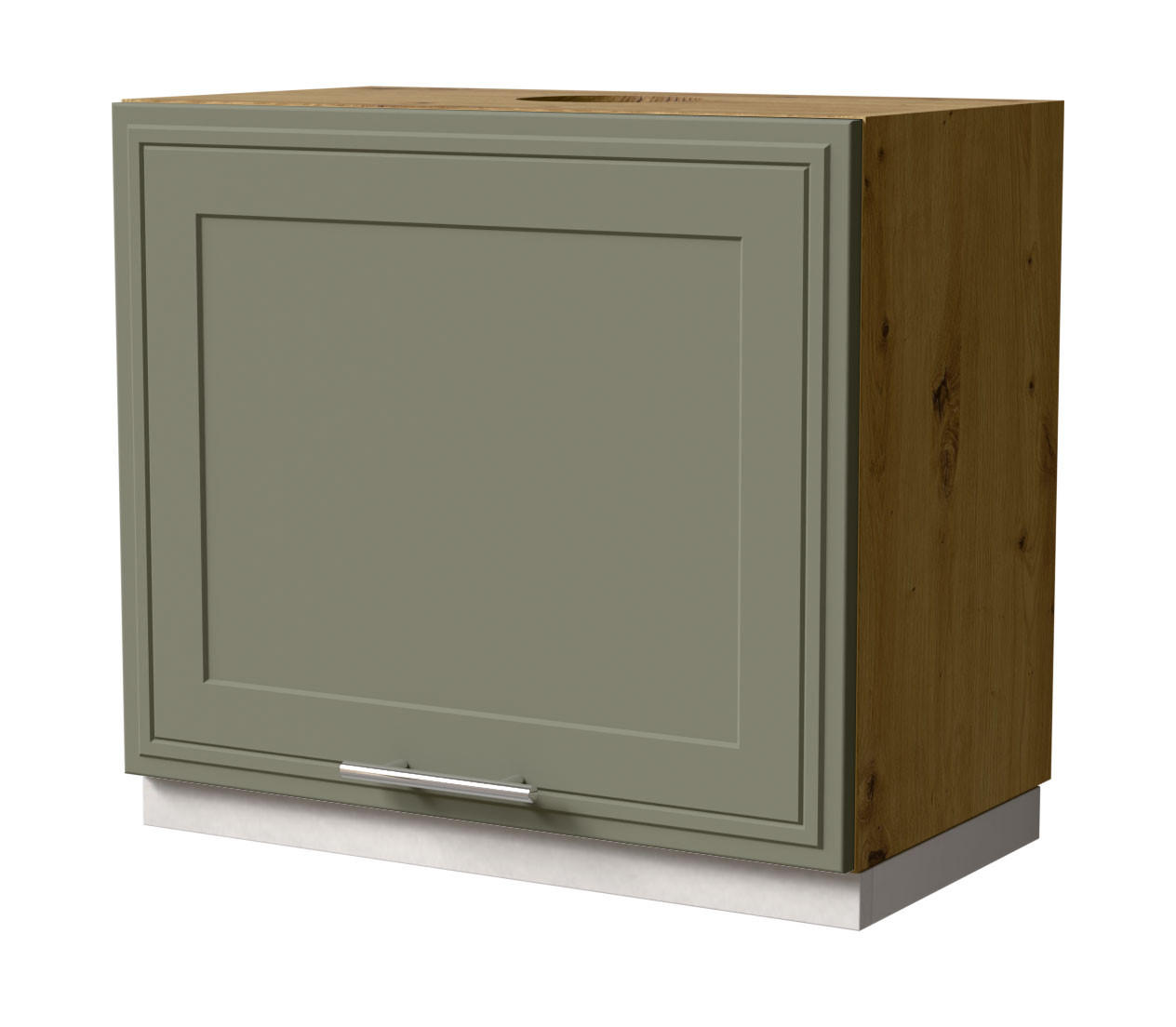 WRASENSCHRANK Salo W8/60 Eiche Artisan / Reed Green Matt 60 / 32,5 / 50cm - Eiche Artisan/Grün, Holz/Holzwerkstoff (60/50/32.5cm) - Feldmann-Wohnen