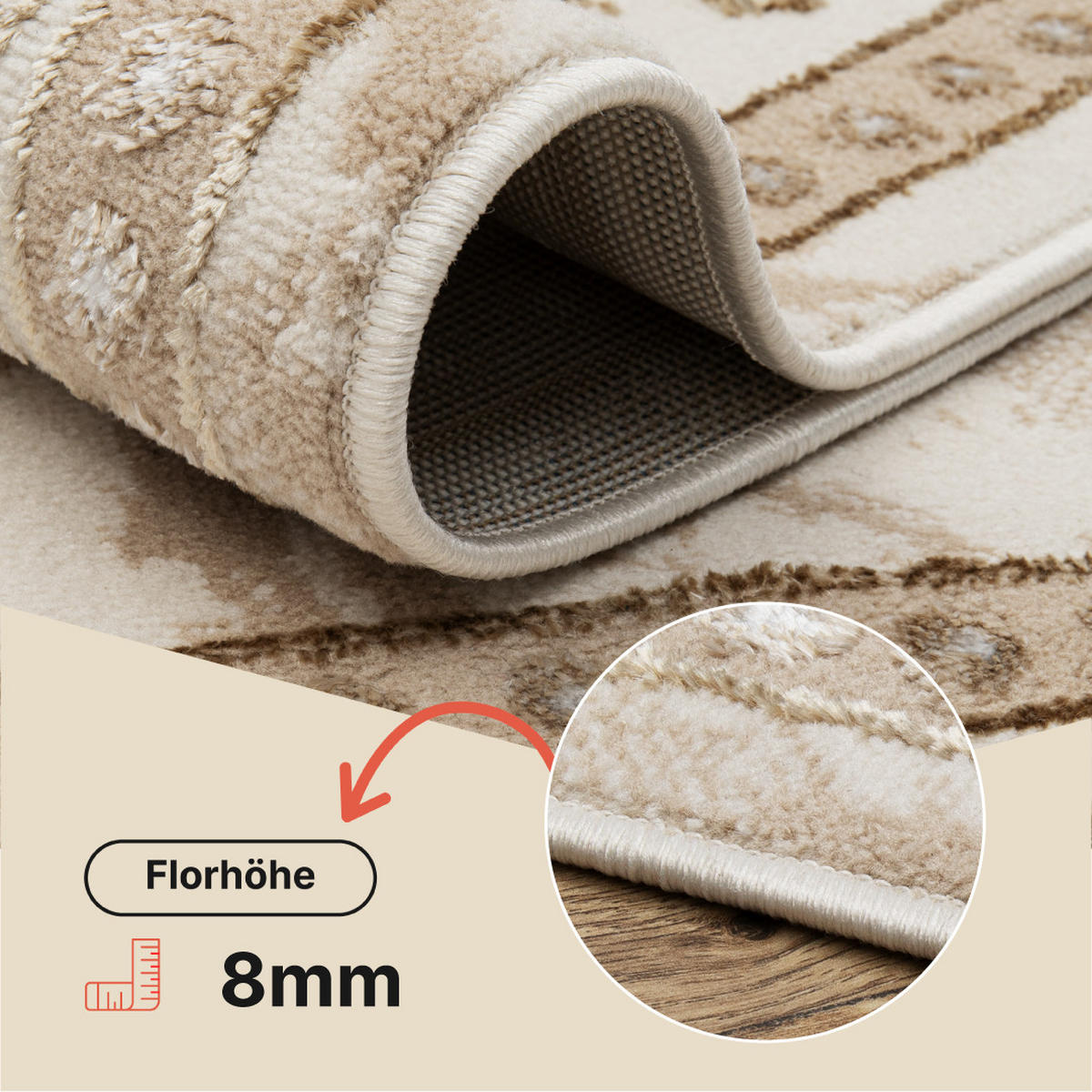 TEPPICH ARES Braun 120/170 cm - Braun, Textil (120/170cm) - Tapiso