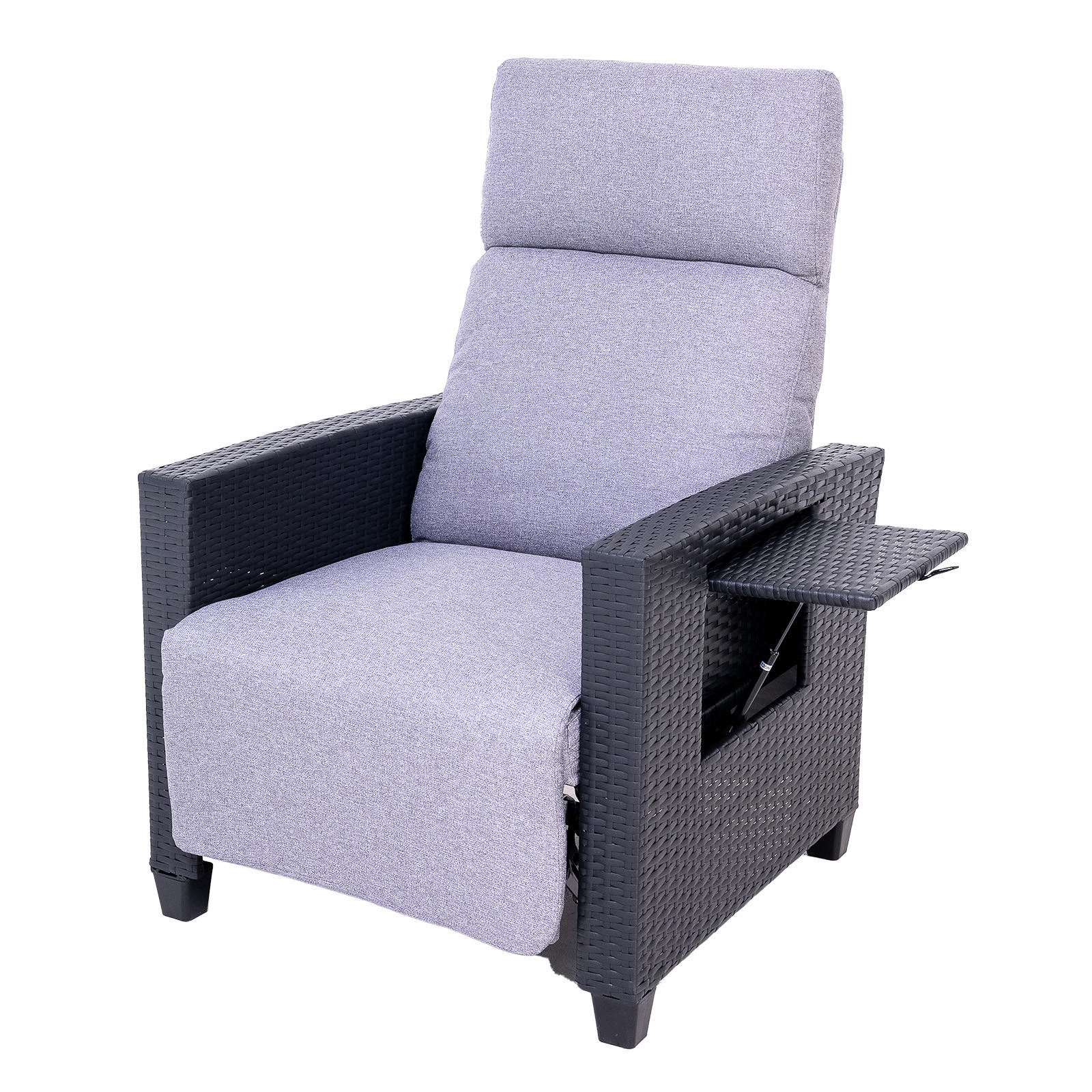 GARTEN-RELAXSESSEL-TY02 - Schwarz, Metall (77.5/112/75cm) - BELONID