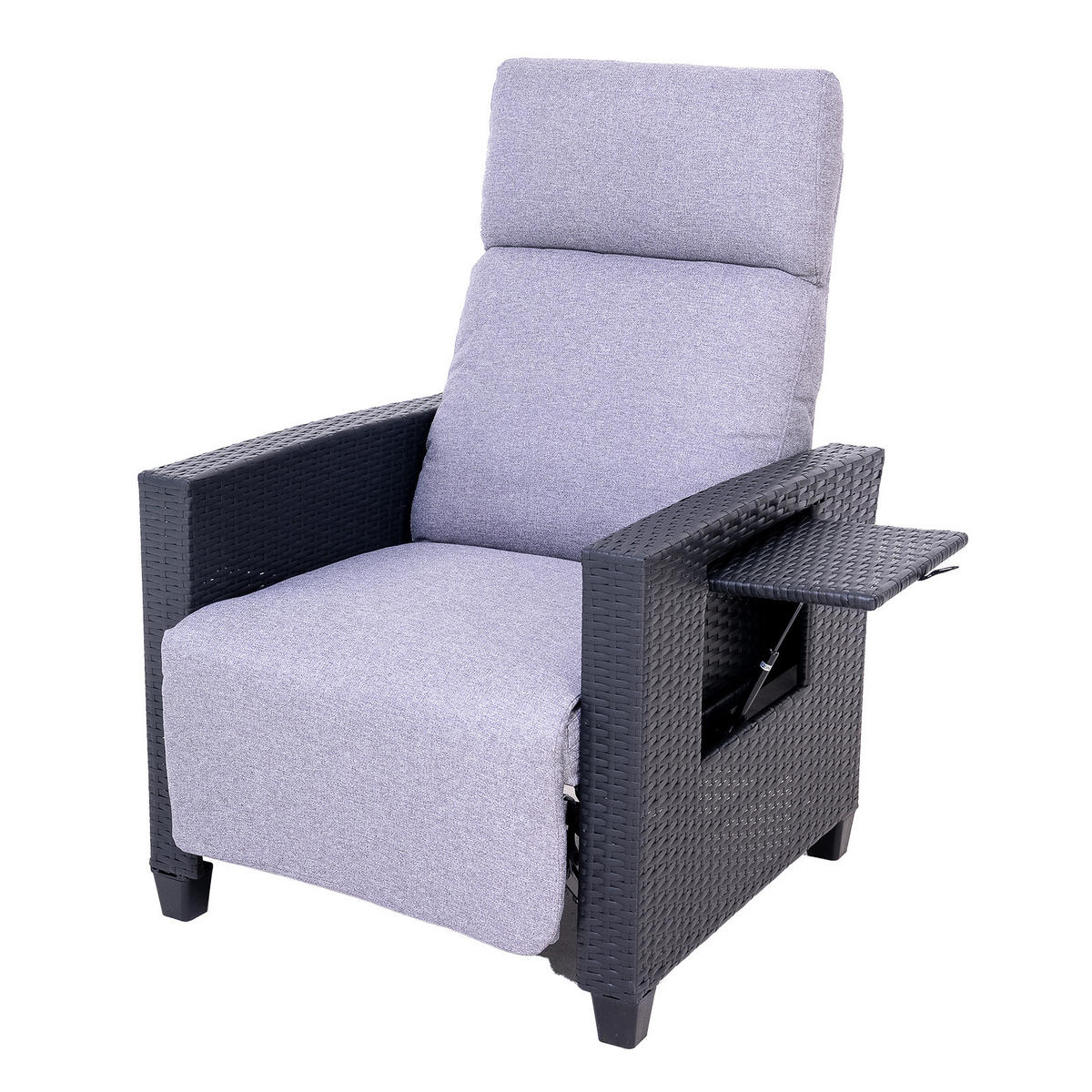 GARTEN-RELAXSESSEL-TY02 - Schwarz, Metall (77.5/112/75cm) - BELONID