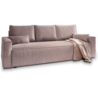 BETTSOFA MENI Lila Kordstoff mit Schlaffunktion - Lila, Textil (232/83/87cm) - MASSENO