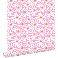 TAPETE Gänseblümchen 50 x 900 cm - Pink, Papier (50/900cm) - ESTAhome