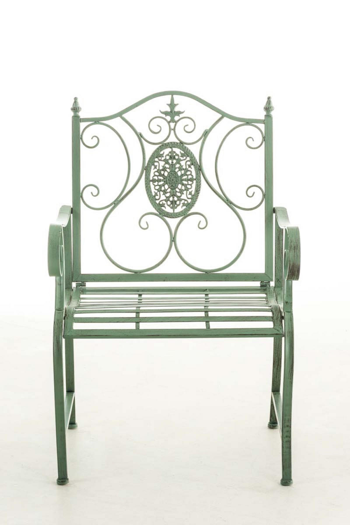 STUHL Pamela antik-grün - Grün, Metall (62/94/53cm) - TPFGarden