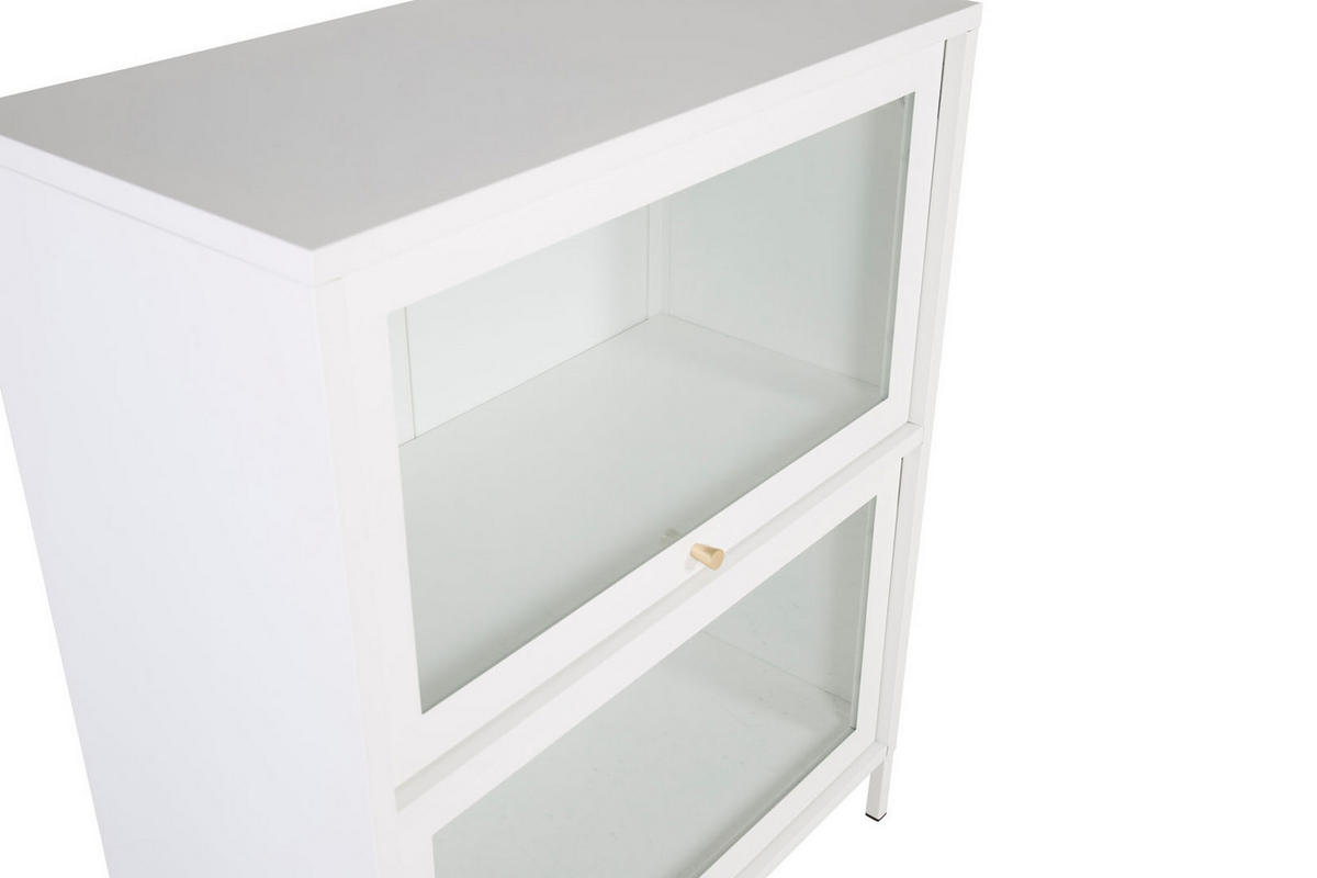 VITRINE weiß - Weiß, Holzwerkstoff (80/100/40cm) - ebuy24