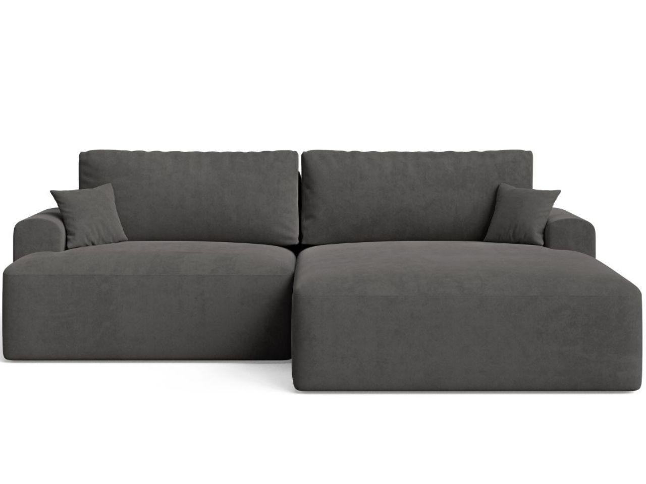 ECKSOFA Serene Dunkelgrau Rechts - Dunkelgrau, Holz/Textil (145/259cm) - Graingold