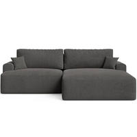 ECKSOFA Serene Dunkelgrau Rechts - Dunkelgrau, Holz/Textil (145/259cm) - Graingold