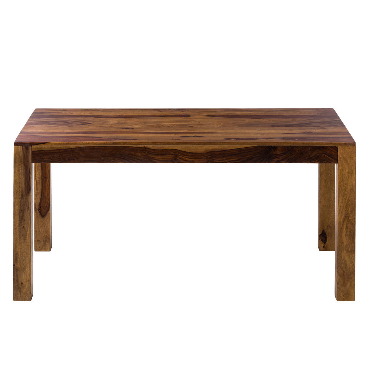 ESSTISCH - Sheesham massiv - Sheeshamfarben, Holz (90/160/76cm) - home24