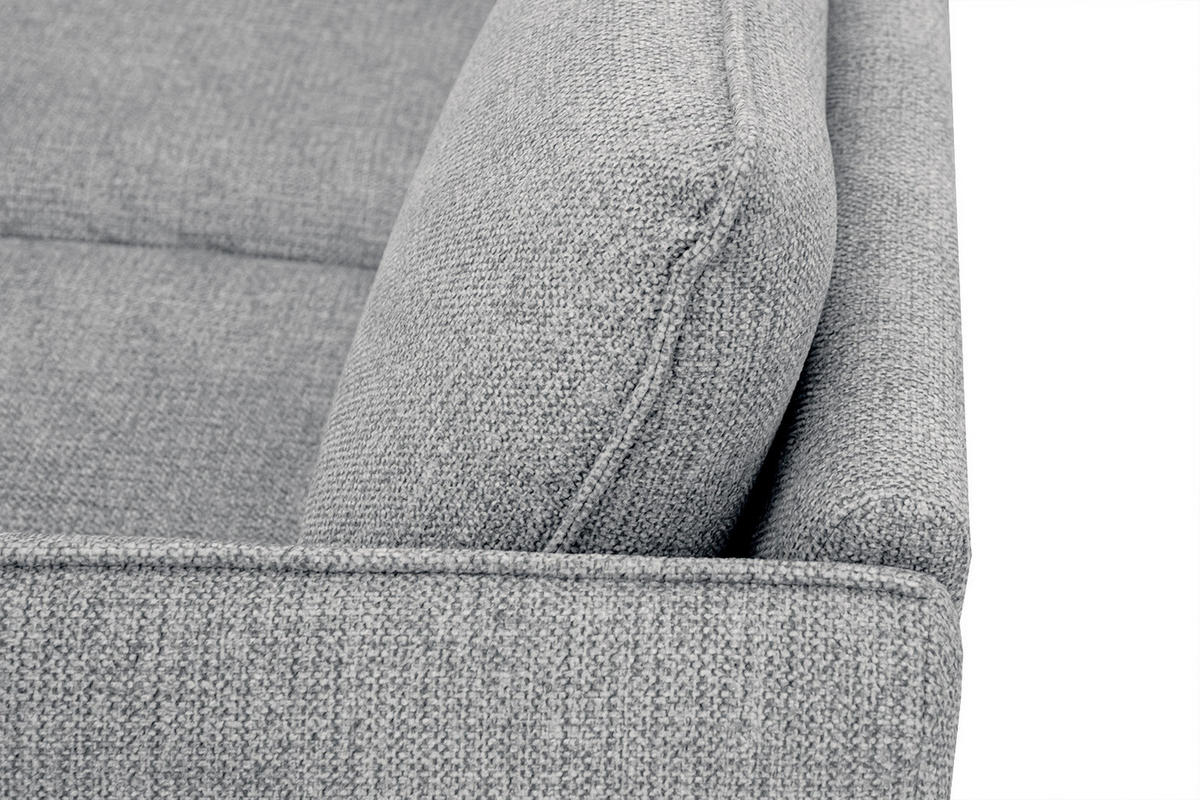 ECKSOFA HOSTEN 4-Sitzer, grau - Schwarz/Grau, Holzwerkstoff/Textil (158/269cm) - Courtois Laville