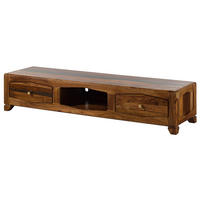 TV-BOARD Sheesham 160x43x33 dunkelbraun lackiert ANCONA #212 - Dunkelbraun, Holz (160/33/43cm) - Massivmoebel24