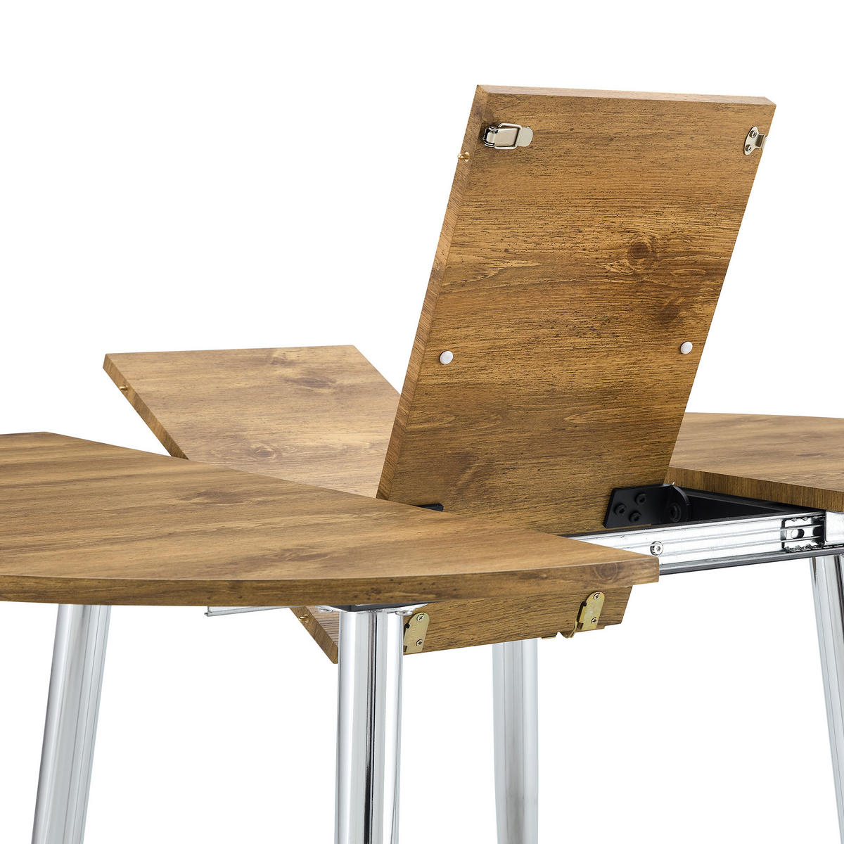 ESSTISCH ausziehbar 107-137 cm DE-40074 Weiß - Naturfarben, Holzwerkstoff (107/137/75cm) - ComfortXL