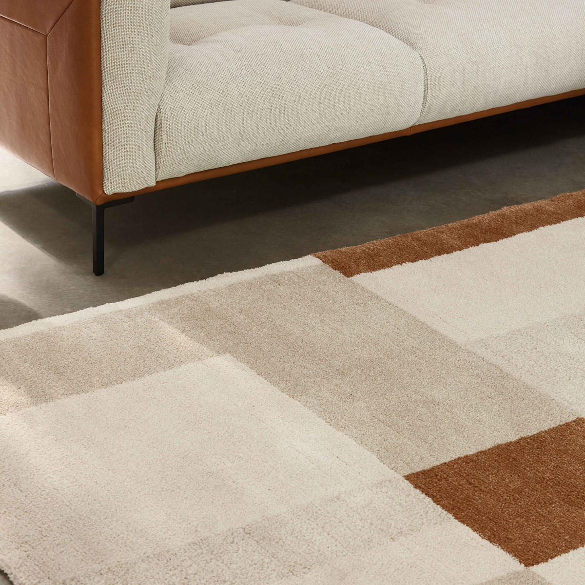 TEPPICH, 120 x 170 cm, Cremefarbe - Creme, Textil (170/120cm) - Oviala