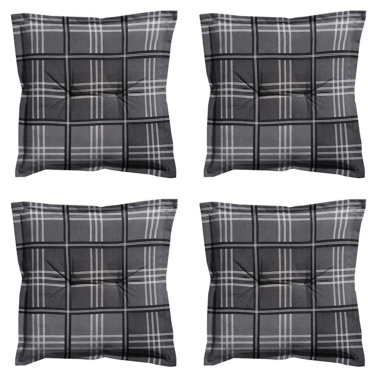 SITZKISSEN Patchy 50/50 cm 4er-Set - Grau, Textil (50/5/50cm) - Madison