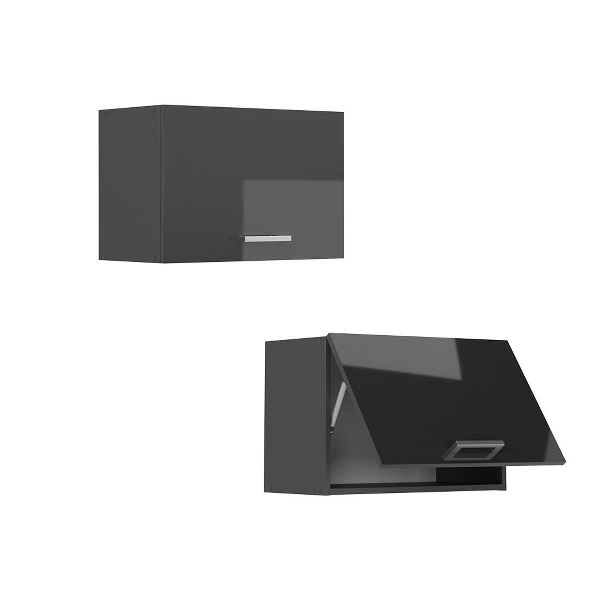 Schwarz Hochglanz/Anthrazit, Holzwerkstoff (60/40/31cm) - Vicco