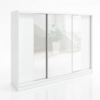 SCHWEBETÜRENSCHRANK 200 CM VIDA Farbe: Weiß - Weiß, Holzwerkstoff (200/215/60cm) - A&J MöbelLand