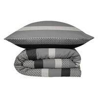 BETTWÄSCHESET Dion - Baumwollsatin - 2-teilig - 135x200 cm - Grau - Grau, Textil (135/200cm) - SCHIESSER