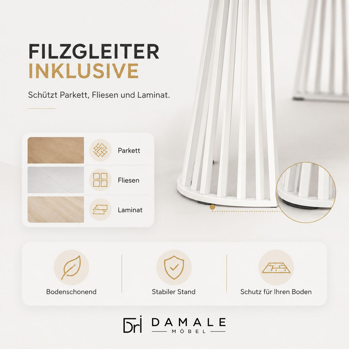 ESSTISCH rund ausziehbar 90/190/76 cm, Marmor, 54 cm Tischplatte + Lamellen-Metallgestell Weiß - Hellgrau/Weiß, Holzwerkstoff/Metall (90/190/76cm) - Damale Möbel