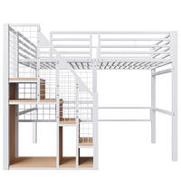 HOCHBETT Eisen 140/200 cm Weiß - Weiß, Metall - Raumix