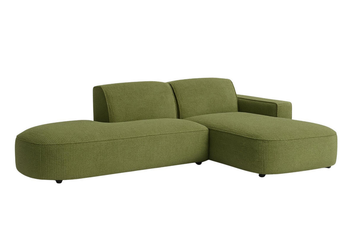ECKSOFA Cursal Atelier, Stoff Artico, Moss, Rechts - Grün, Holz (284/166cm) - Kaiser Möbel
