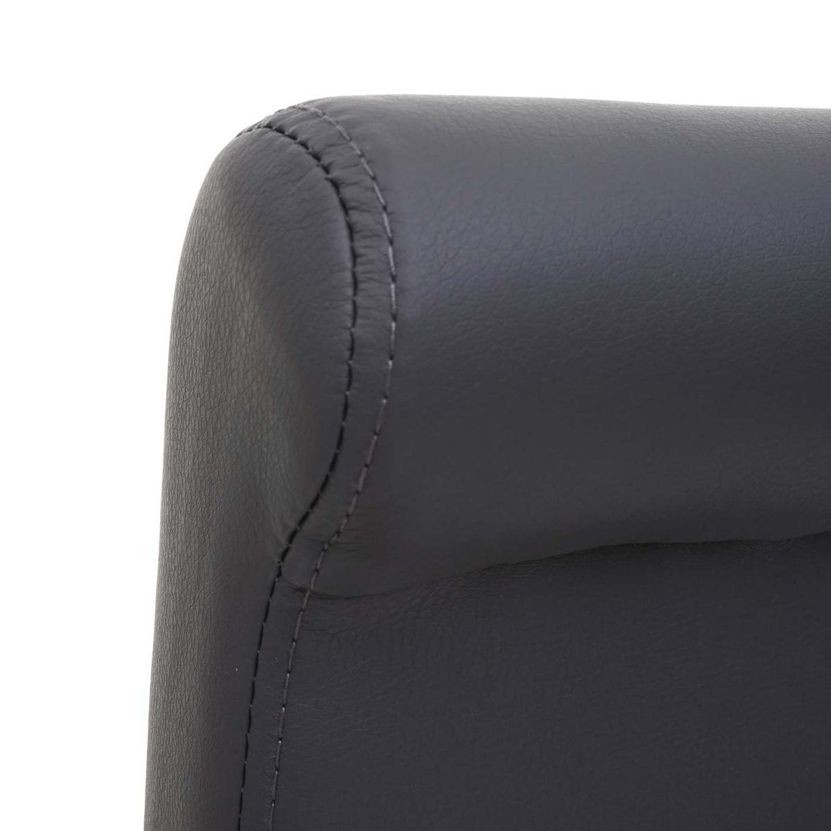 BARHOCKER gepolstert mit Lehne Sitzhöhe 75cm Holz Grau matt helle Beine Kunstleder - Grau, Kunststoff (39/105/53cm) - PROREGAL