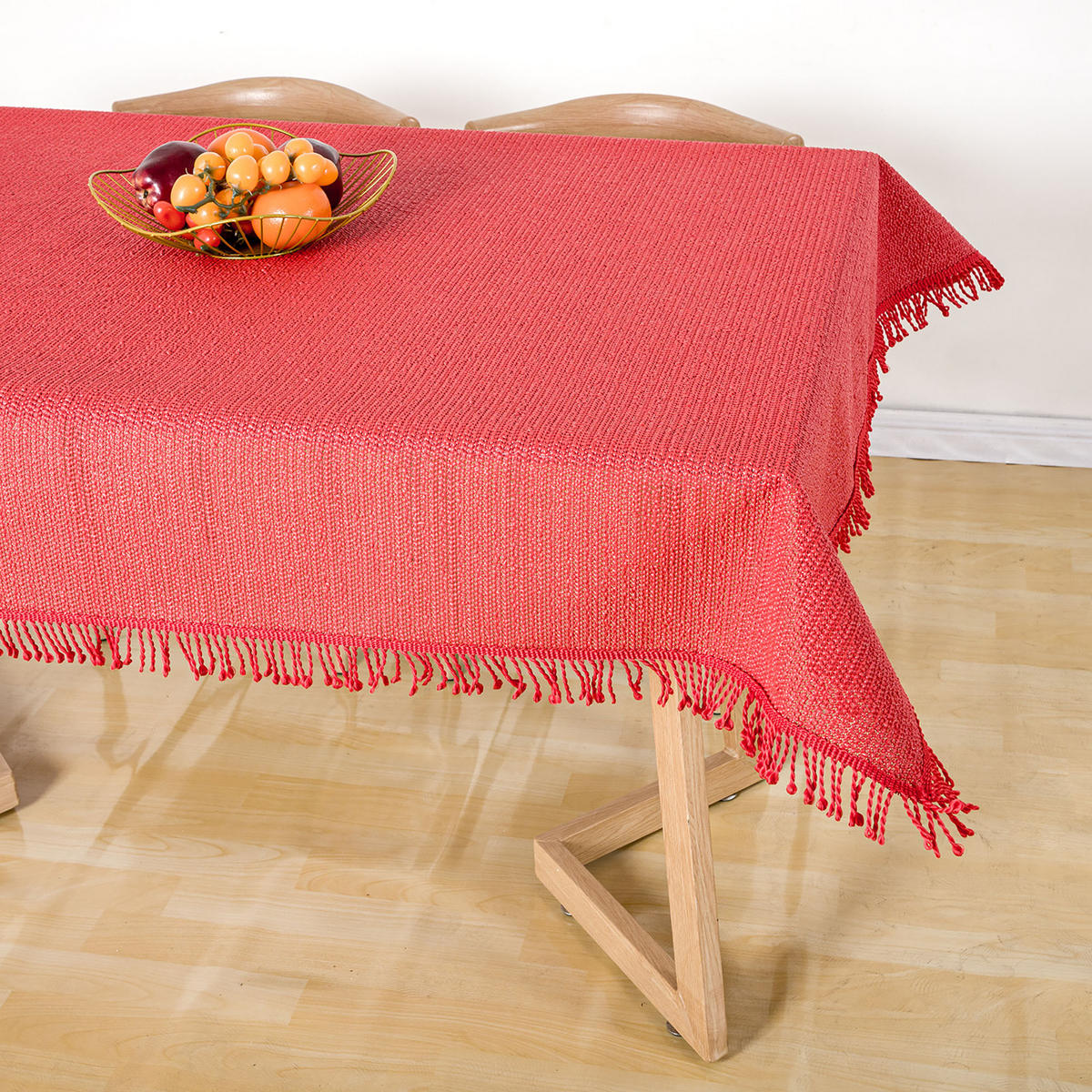 TISCHDECKE Gartentischdecke Rot 130x160 cm Weichschaum - Rot, Textil (130/160cm) - TiborTex