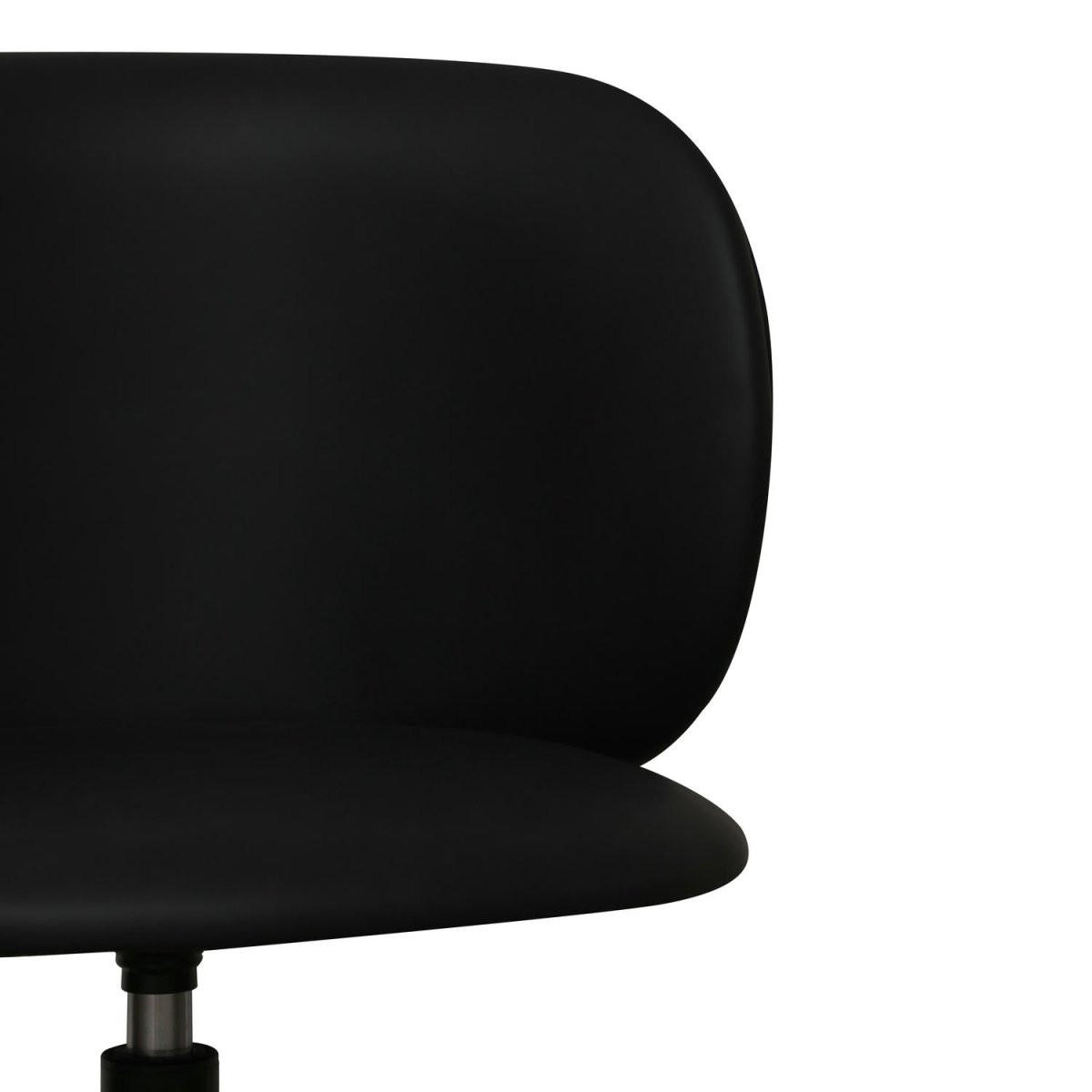 DREHSTUHL höhenverstellbar in Kunstleder Schwarz - Schwarz, Textil/Metall (57/71/56cm) - Furnhouse