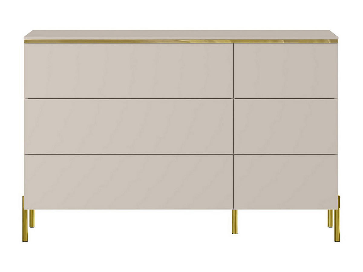 NIEDRIGE Kommode - 137.6cm x 39.6cm - Holzspan - beige - VUKIA - Beige, Holz (137.6/91/39.6cm) - Vente-Unique