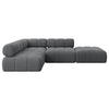 ECKSOFA modulares Sofa Favio-L1 - 285x190x70 cm Dunkelgrau Cord - Dunkelgrau, Holzwerkstoff/Textil (285/190cm) - ALTDECOR