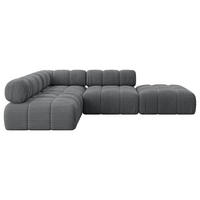 ECKSOFA modulares Sofa Favio-L1 - 285x190x70 cm Dunkelgrau Cord - Dunkelgrau, Holzwerkstoff/Textil (285/190cm) - ALTDECOR