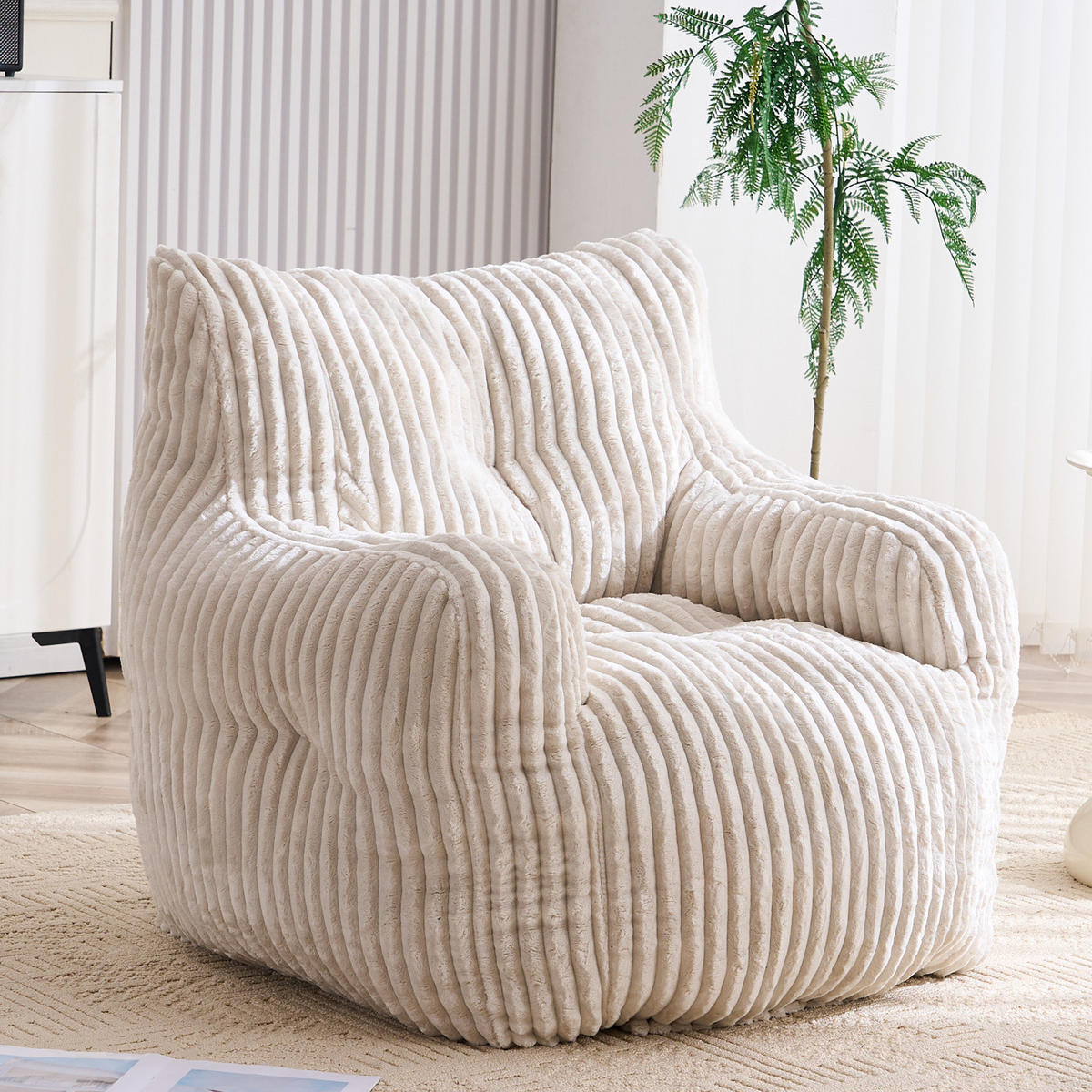 SOFA,BEIGE Cordbezug, Polstersessel Relaxsessel für Wohnzimmer Schlafzimmer - Beige, Textil (100/70/94cm) - PARAFTA HOME