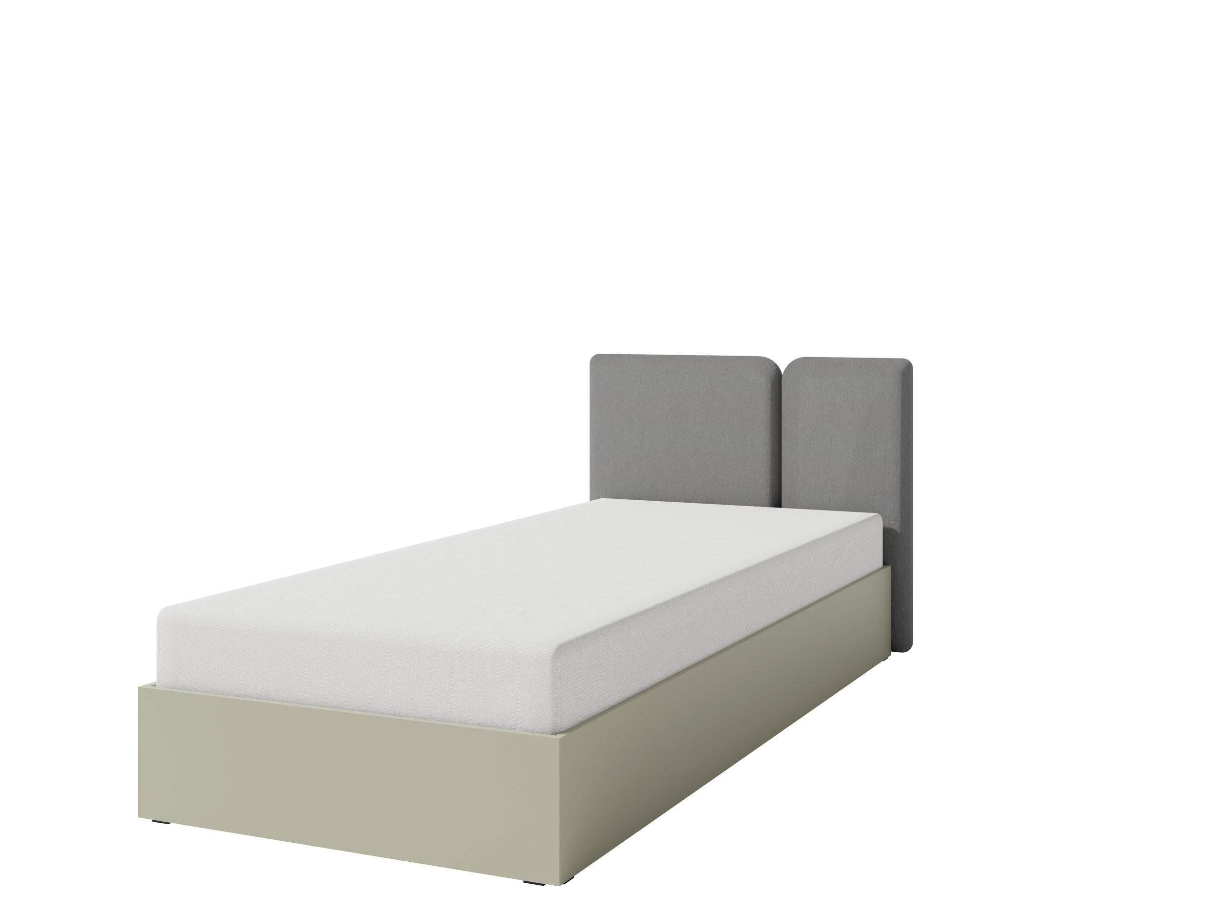 JUGENDBETT Luis in Eukalyptus und Eiche – Jugendbett (Liegefläche 90×200 cm) - Grün, Holzwerkstoff