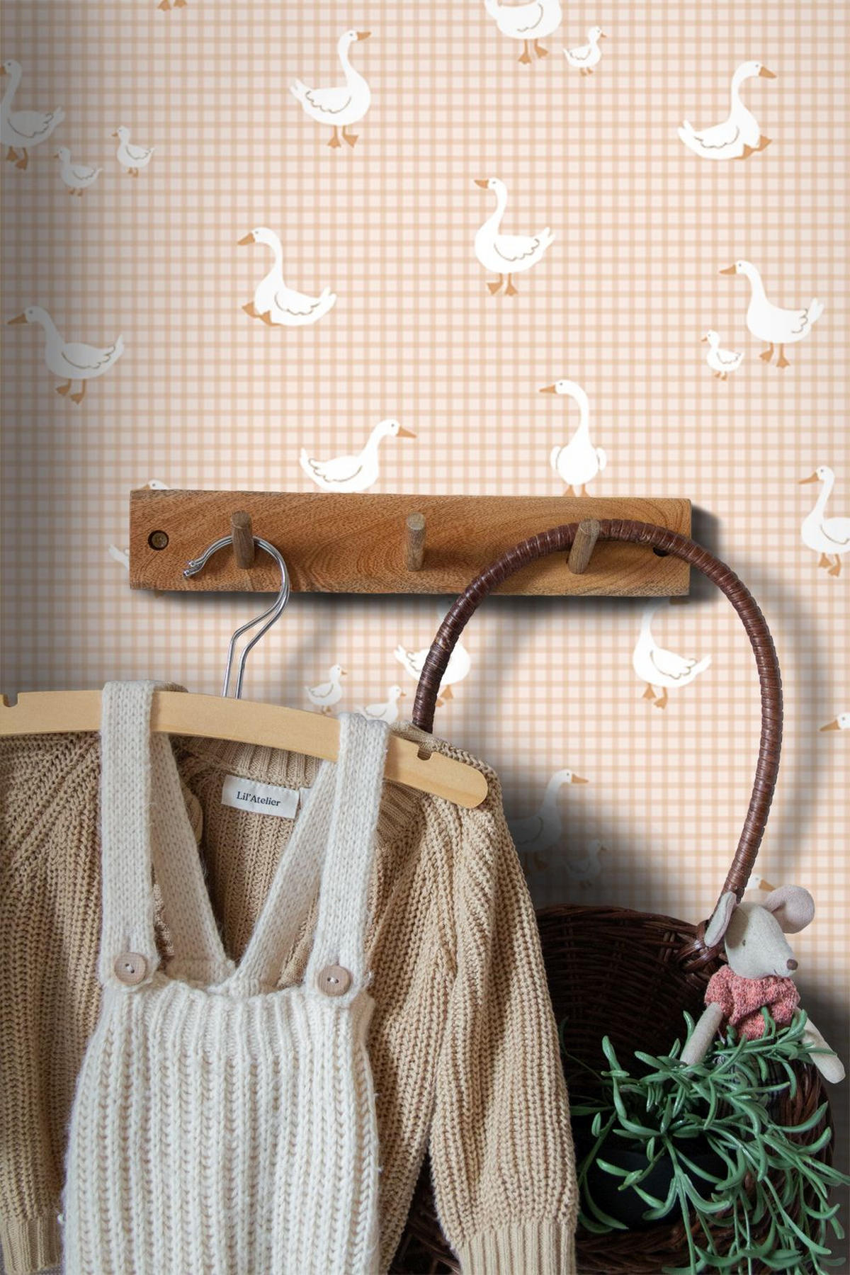 TAPETE Gänsen 50 x 900 cm - Beige, Papier (50/0.1cm) - ESTAhome