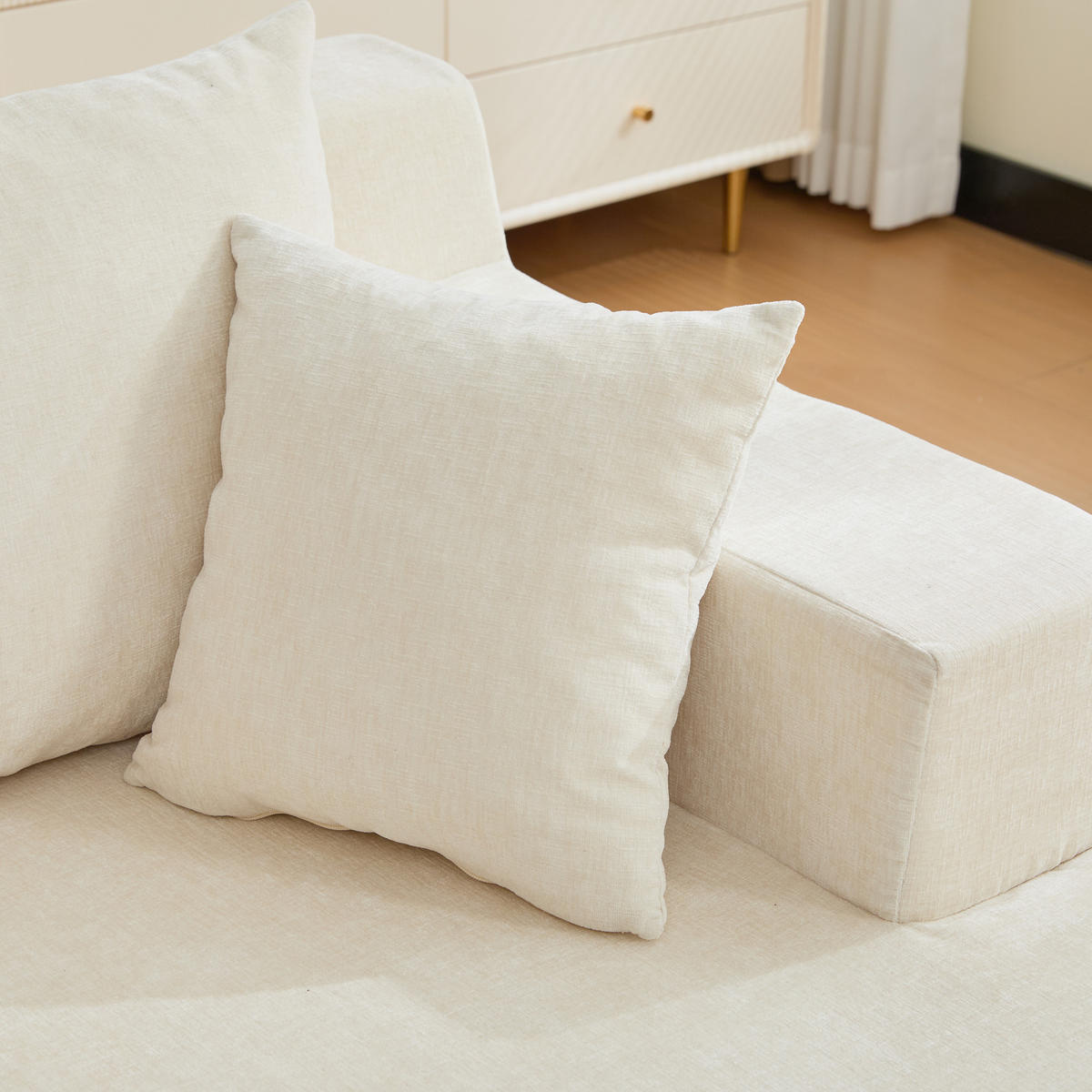 XXL-SESSEL DE-35160 mit 30D Schaumstoff Beige - Beige, Textil (113/78.5/140cm) - ComfortXL