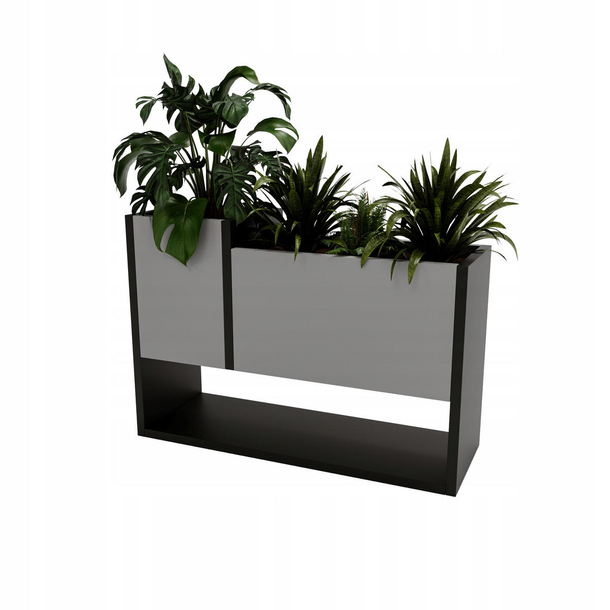 BLUMENKASTEN - Dunkelgrau, Holzwerkstoff (23/45/65cm) - RAUMHIRSCH FURNITURE